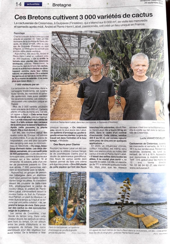 Ouest France du 28-09-2025